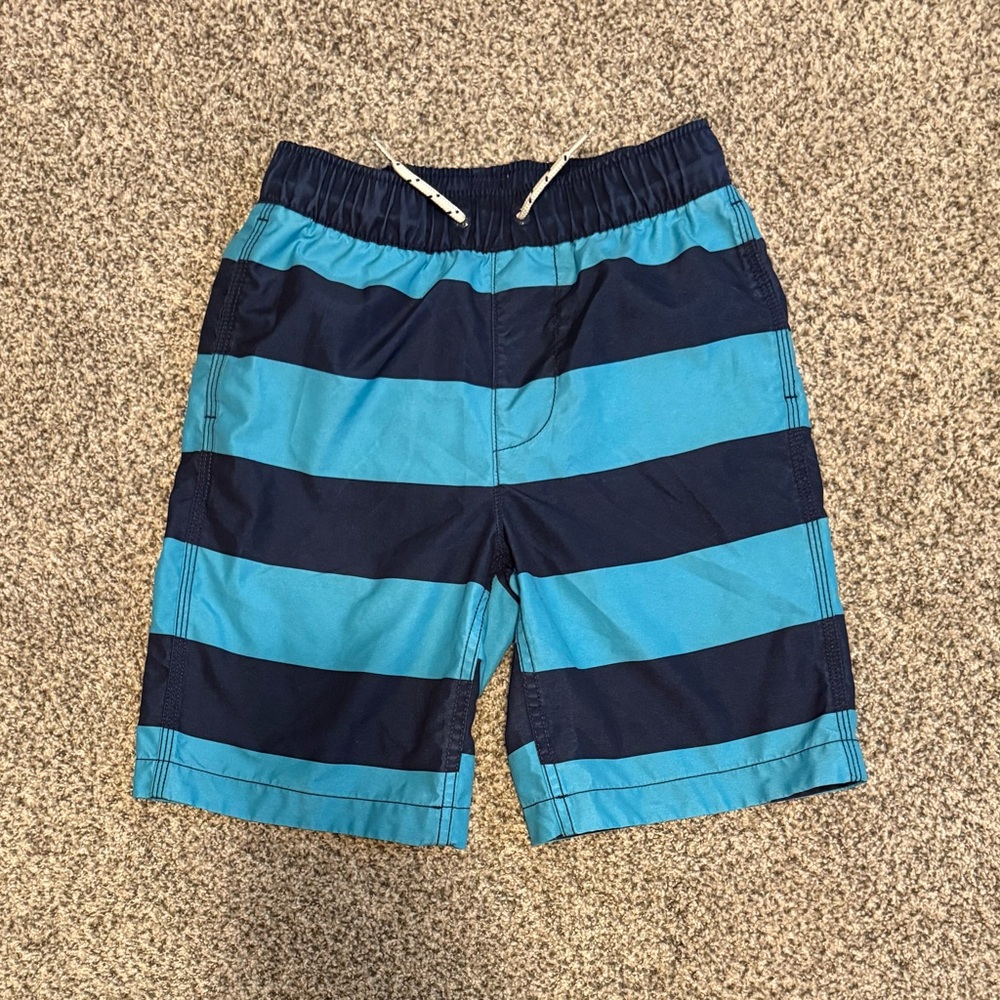Blue Striped Kids Swim Trunks. Excellent Condition!!